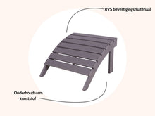Load image into Gallery viewer, MaximaVida polywood Adirondack footstool Montreal grey – luxurious version