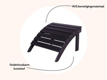 Load image into Gallery viewer, MaximaVida plastic Adirondack footrest Montreal black – luxurious design