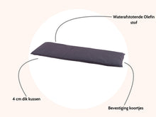 Load image into Gallery viewer, MaximaVida bench cushion Antro 116 x 40 x 4 cm - water-repellent