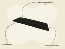 Afbeelding in Gallery-weergave laden, MaximaVida bankkussen Havana zwart 150 x 48 x 8 cm - waterafstotend