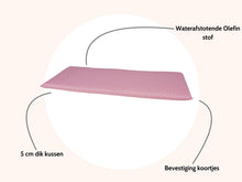 Load image into Gallery viewer, MaximaVida bench cushion Stine 140 x 48 x 5 cm pink