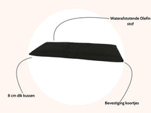 Load image into Gallery viewer, MaximaVida bench cushion Havana black 150 x 48 x 8 cm - water repellent