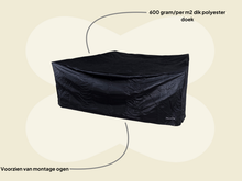 Lade das Bild in den Galerie-Viewer, MaximaVida schwarze Schutzhülle für große Gartengarnitur London 250 x 250 x 90 cm - 600 schwere Gram