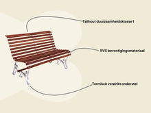 Afbeelding in Gallery-weergave laden, MaximaVida tuinbank Budapest 120 cm - uit exclusief Taliwood