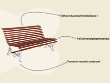Afbeelding in Gallery-weergave laden, MaximaVida tuinbank Budapest 165 cm - uit exclusief Taliwood