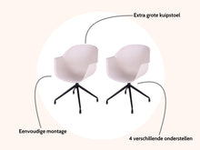 Load image into Gallery viewer, MaximaVida dining chair Cuyp XXL ecru swivel frame - 2 pieces