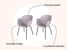 Load image into Gallery viewer, MaximaVida dining chair Cuyp XXL taupe tube frame chair legs - 2 pieces