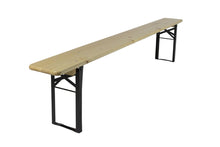 Load image into Gallery viewer, MaximaVida foldable picnic bench Berlin 200 x 25 cm 3 layers clear varnish - FSC certified