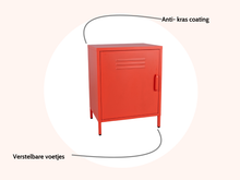 Load image into Gallery viewer, MaximaVida metal little locker cabinet Finn 52 x 40 x 67 cm soft orange