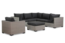 Lade das Bild in den Galerie-Viewer, MaximaVida schwarze Schutzhülle für XXL Loungeset 300 x 250 x 90 cm London- 600 Gramm schwere Ausfüh