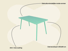 Load image into Gallery viewer, MaximaVida metal garden table Max 150 cm x 80 cm cactus