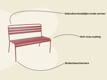 Afbeelding in Gallery-weergave laden, MaximaVida metalen tuinbank Max 120 cm terracotta