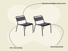 Load image into Gallery viewer, MaximaVida metal lounge chair Max XXL black - 2 pieces