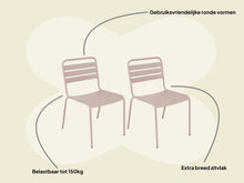 Load image into Gallery viewer, MaximaVida metal garden chair Max taupe box of 2
