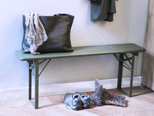 Load image into Gallery viewer, MaximaVida foldable picnic bench Berlin 120 cm olive green - FSC certified