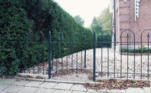 Load image into Gallery viewer, MaximaVida metal garden fence- Utrecht type 90 cm pedestrian gate including posts