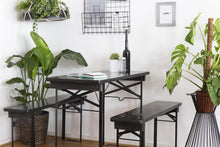 Load image into Gallery viewer, MaximaVida foldable picnic table Berlin 120 cm black - FSC certified