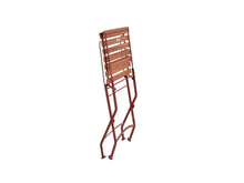 Lade das Bild in den Galerie-Viewer, MaximaVida klappbares rundes Akazienholz-Bistroset Toscana 70 cm rostbraun Stühle ohne Armlehne
