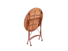 Lade das Bild in den Galerie-Viewer, MaximaVida klappbares rundes Akazienholz-Bistroset Toscana 70 cm rostbraun Stühle ohne Armlehne