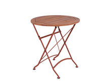 Lade das Bild in den Galerie-Viewer, MaximaVida klappbares rundes Akazienholz-Bistroset Toscana 70 cm rostbraun Stühle ohne Armlehne