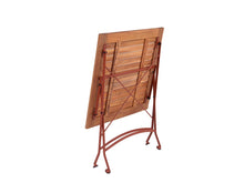 Load image into Gallery viewer, MaximaVida foldable square garden table Toscana 70 cm rust brown - 100% FSC excellent acacia