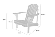 Load image into Gallery viewer, MaximaVida polywood Adirondack garden chair with footstool Montreal grey – luxurious version