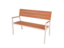 Lade das Bild in den Galerie-Viewer, MaximaVida aluminium Gartenbank Bermuda 120 cm elfenbein