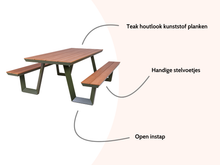 Lade das Bild in den Galerie-Viewer, MaximaVida Aluminium Picknicktisch Bermuda 200 cm olivgrün