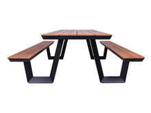 Load image into Gallery viewer, MaximaVida aluminium picnic table Bermuda 200 cm black
