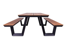 Afbeelding in Gallery-weergave laden, MaximaVida aluminium picknicktafel Bermuda 200 cm zwart