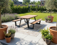 Load image into Gallery viewer, MaximaVida aluminium picnic table Bermuda 200 cm black