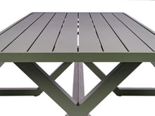 Load image into Gallery viewer, MaximaVida luxurious aluminium picnic table Dex 200 cm olive green with exclusive frame