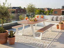 Load image into Gallery viewer, MaximaVida aluminium picnic table Bermuda 200 cm ivory