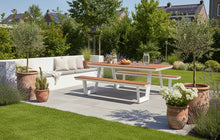 Afbeelding in Gallery-weergave laden, MaximaVida aluminium picknicktafel Bermuda 200 cm ivoor