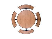 Load image into Gallery viewer, MaximaVida round aluminium picnic table Bermuda Ø 250 cm black