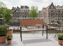 Load image into Gallery viewer, MaximaVida aluminium garden bench Bermuda 120 cm black