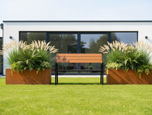 Afbeelding in Gallery-weergave laden, MaximaVida aluminium tuinbank Bermuda 120 cm zwart