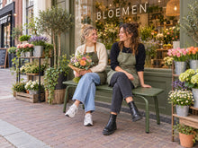 Load image into Gallery viewer, MaximaVida metal garden bench Max 120 cm olive green - without backrest