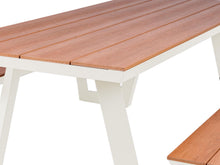 Afbeelding in Gallery-weergave laden, MaximaVida aluminium picknicktafel Bermuda 200 cm ivoor