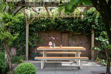 Afbeelding in Gallery-weergave laden, MaximaVida aluminium picknicktafel Bermuda 200 cm ivoor