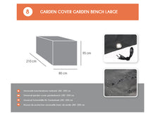 Lade das Bild in den Galerie-Viewer, MaximaVida schwarze Schutzhülle für Gartenbank London 180 cm bis 200 cm - 600 Gramm schwere Ausführu