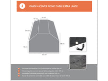 Lade das Bild in den Galerie-Viewer, MaximaVida schwarze Schutzhülle für Picknicktisch und Gartentisch London 300 cm - 600 Gramm schwere