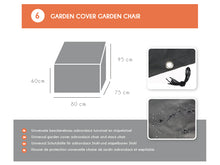 Load image into Gallery viewer, MaximaVida heavy duty garden cover for adirondack chair and stackable chair London black