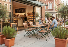 Load image into Gallery viewer, MaximaVida foldable acacia garden set Toscana 120 cm olive green - chairs with armrest