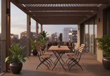 Load image into Gallery viewer, MaximaVida foldable rectangular acacia bistro set Toscana 120 cm black - chairs without armrests