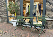 Load image into Gallery viewer, MaximaVida foldable metal garden chair Max olive green - 2 pieces