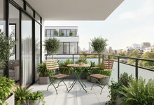 Load image into Gallery viewer, MaximaVida foldable round acacia bistro set Toscana 70 cm olive green - chairs witht armrest