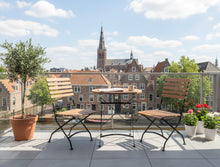 Load image into Gallery viewer, MaximaVida foldable round garden table Toscana Ø 70 cm black - 100% FSC excellent acacia