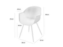 Load image into Gallery viewer, MaximaVida dining chair Cuyp XXL ice blue conical chair legs - 2 pieces
