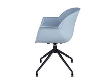 Load image into Gallery viewer, MaximaVida dining chair Cuyp XXL ice blue swivel frame legs - 2 pieces